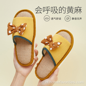 Zomer Dames Slide Slippers Linnen Comfortabel